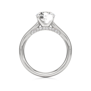 Amaris Elongated Cushion Cathedral with Hidden Side Diamonds
