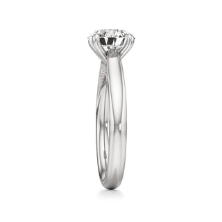 Amaris Elongated Cushion Cathedral with Hidden Side Diamonds