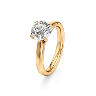 Amaris Elongated Cushion Cathedral with Hidden Side Diamonds