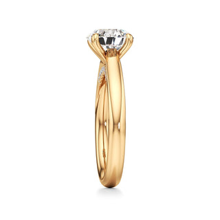 Amaris Elongated Cushion Cathedral with Hidden Side Diamonds