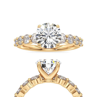 Anika Round Graduated Round Side Stones