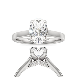 Annelise Oval Cathedral with Diamond Bridge