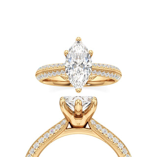 Auren Elongated Cushion Pave Band