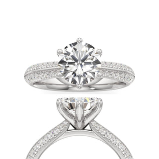 Aviana Radiant Six Prong Pave Band