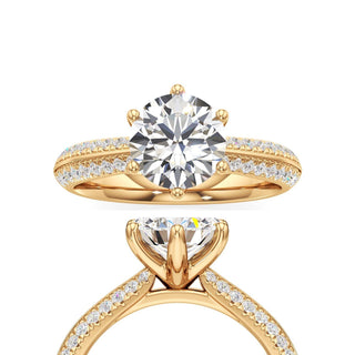Aviana Radiant Six Prong Pave Band