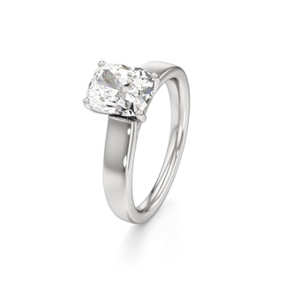Azalea Emerald Wide Band Solitaire