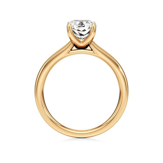 Azalea Emerald Wide Band Solitaire