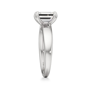 Azalea Emerald Wide Band Solitaire