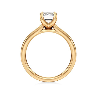 Azalea Emerald Wide Band Solitaire
