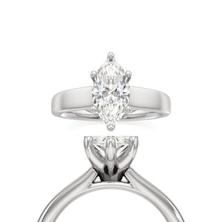 Azalea Round Wide Band Solitaire