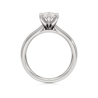 Azalea Emerald Wide Band Solitaire