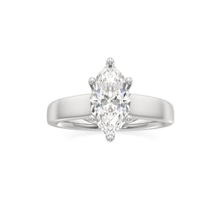 Azalea Emerald Wide Band Solitaire