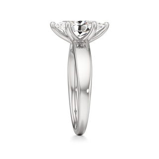 Azalea Emerald Wide Band Solitaire