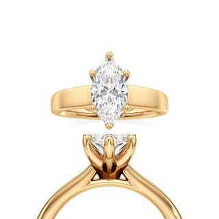 Azalea Round Wide Band Solitaire