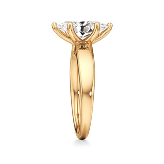Azalea Emerald Wide Band Solitaire