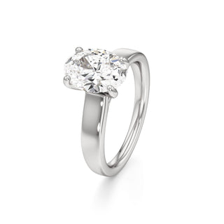 Azalea Emerald Wide Band Solitaire