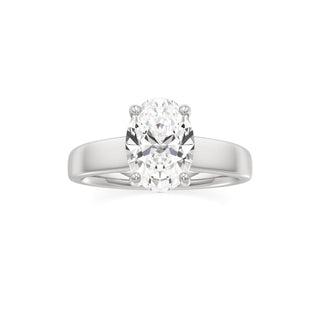 Azalea Emerald Wide Band Solitaire