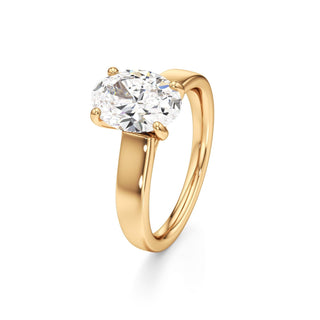 Azalea Emerald Wide Band Solitaire