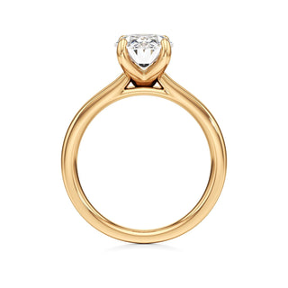 Azalea Emerald Wide Band Solitaire