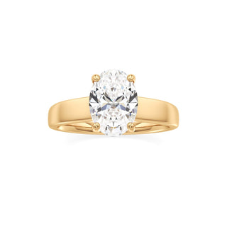 Azalea Emerald Wide Band Solitaire