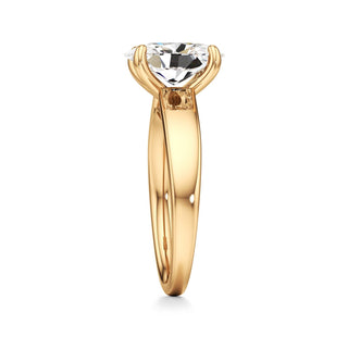 Azalea Emerald Wide Band Solitaire