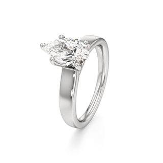 Azalea Emerald Wide Band Solitaire