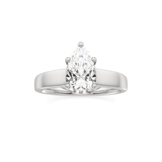 Azalea Emerald Wide Band Solitaire