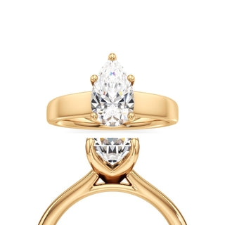 Azalea Round Wide Band Solitaire