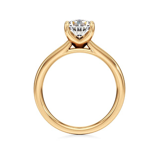 Azalea Emerald Wide Band Solitaire