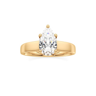 Azalea Emerald Wide Band Solitaire