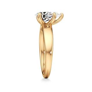 Azalea Emerald Wide Band Solitaire