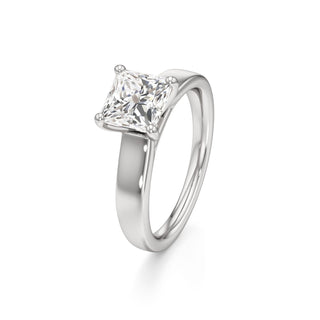 Azalea Emerald Wide Band Solitaire