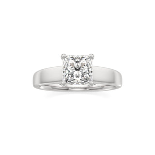 Azalea Emerald Wide Band Solitaire