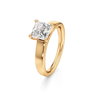 Azalea Emerald Wide Band Solitaire