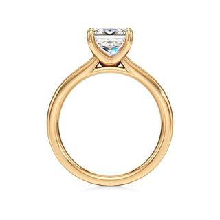 Azalea Emerald Wide Band Solitaire