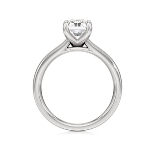 Azalea Emerald Wide Band Solitaire