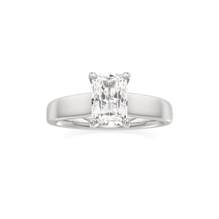 Azalea Emerald Wide Band Solitaire