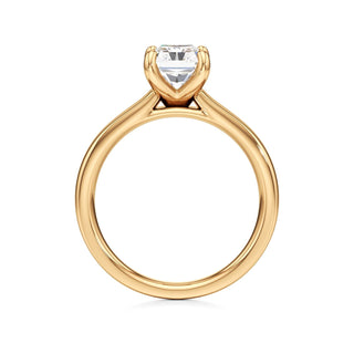 Azalea Emerald Wide Band Solitaire
