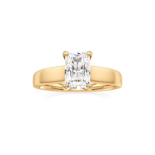 Azalea Emerald Wide Band Solitaire