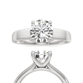 Azalea Round Wide Band Solitaire