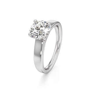 Azalea Emerald Wide Band Solitaire