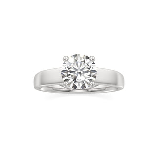 Azalea Emerald Wide Band Solitaire