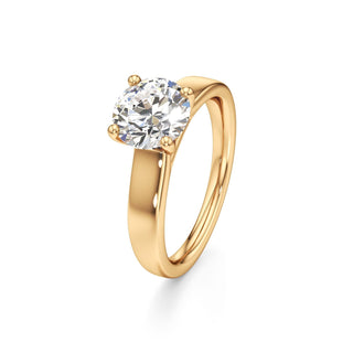 Azalea Emerald Wide Band Solitaire