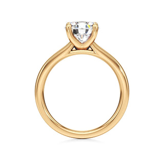 Azalea Emerald Wide Band Solitaire