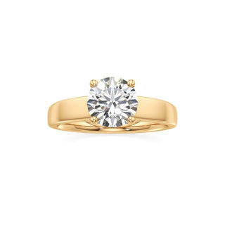 Azalea Emerald Wide Band Solitaire