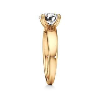 Azalea Emerald Wide Band Solitaire