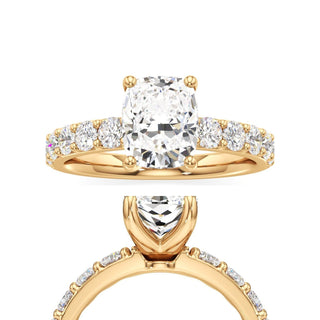 Brynn Elongated Cushion Graduated Diamond Band