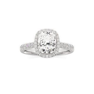 Camellia Pear Halo with Diamond Band