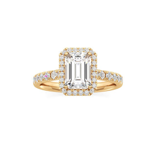 Camellia Pear Halo with Diamond Band