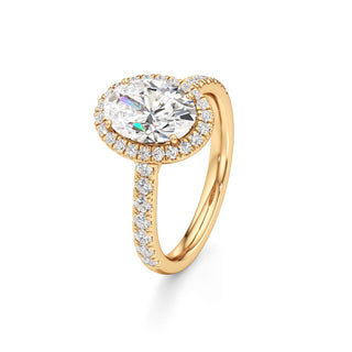 Camellia Pear Halo with Diamond Band